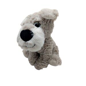 Homerbest Gray White Dog Puppy Plush Stuffed Animal 8" sitting
